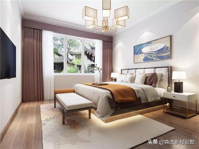 占地110㎡二層新中式別墅戶型設計圖，這款方案火爆全國