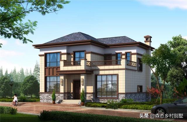 占地110㎡二層新中式別墅戶型設計圖，這款方案火爆全國