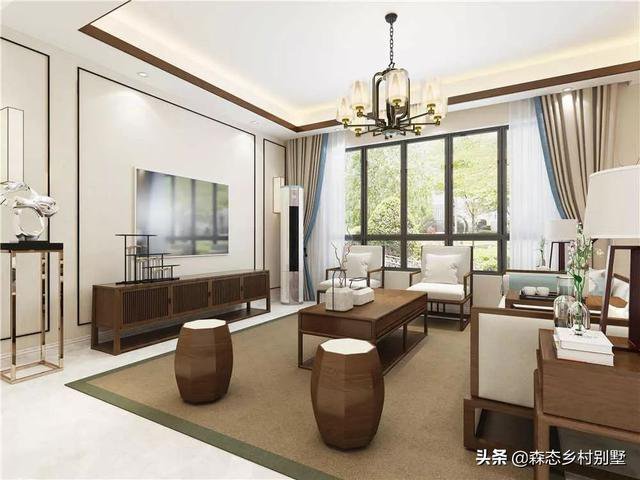 占地110㎡二層新中式別墅戶型設計圖，這款方案火爆全國