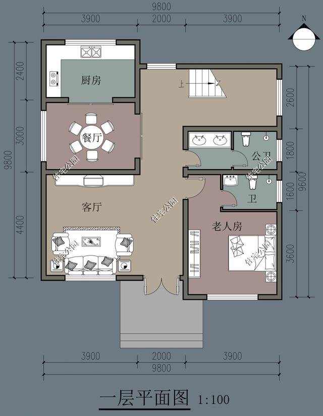 10套小戶型精致簡約的農村自建房方案戶型圖，適合小宅基地