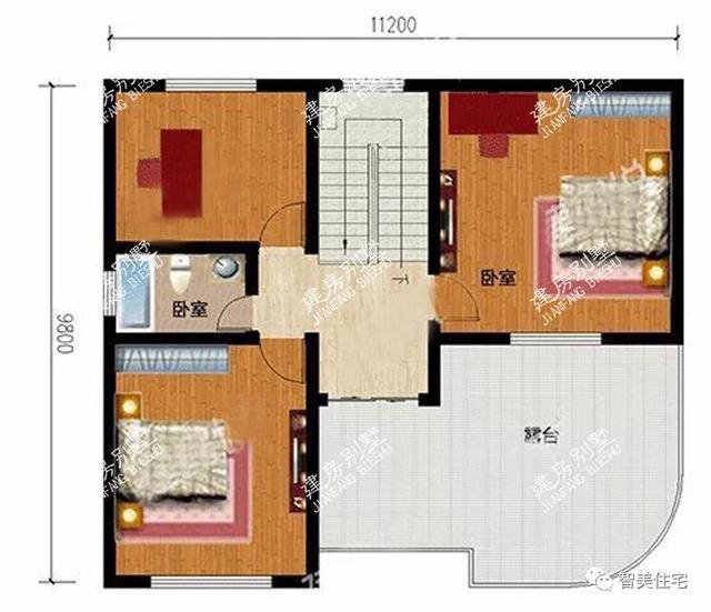 2棟城堡式豪宅別墅設(shè)計(jì)圖，客廳挑空復(fù)式設(shè)計(jì)