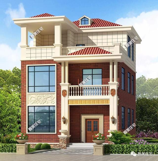 占地面積115小面寬三層自建樓房設(shè)計(jì)戶型圖，簡(jiǎn)約而不簡(jiǎn)單