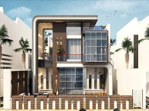 6棟超現(xiàn)代別墅自建房外觀圖片，2030年的超前設(shè)計(jì)感