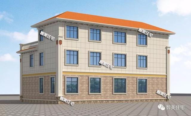 20×12米農(nóng)村別墅戶型設(shè)計圖，造型豪華對稱設(shè)計