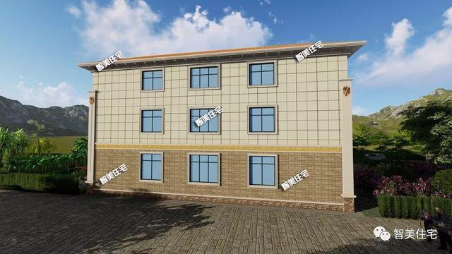 20×12米農(nóng)村別墅戶型設(shè)計圖，造型豪華對稱設(shè)計