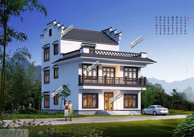 幾棟徽派的農村中式住宅外觀圖片及戶型設計圖，喜歡徽派的收藏了