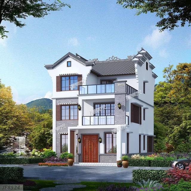 幾棟徽派的農村中式住宅外觀圖片及戶型設計圖，喜歡徽派的收藏了