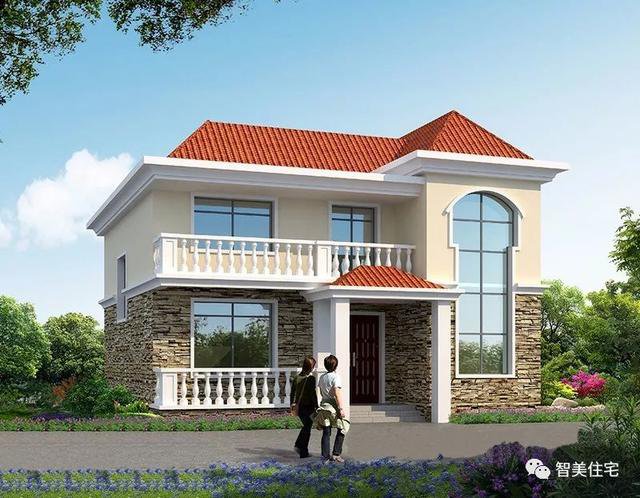 2棟寬11米的農(nóng)村自建小洋樓戶型方案圖，精致造價23萬起