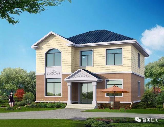 2棟寬11米的農(nóng)村自建小洋樓戶型方案圖，精致造價23萬起