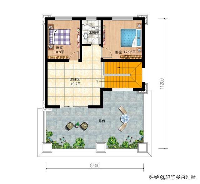占地100平三層簡歐小戶型別墅戶型圖，小宅基地建房也可以很氣派