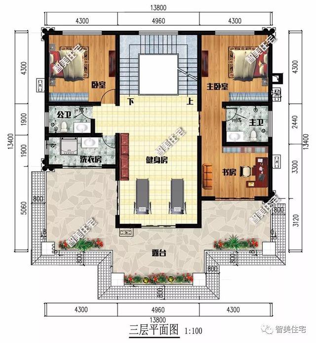 客廳挑空帶堂屋三層歐式自建房圖，湖南、湖北建的多