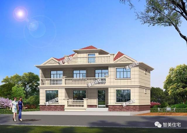 寬14-15米左右的兩層住宅圖，簡單簡約，南方和北方農(nóng)村都能建