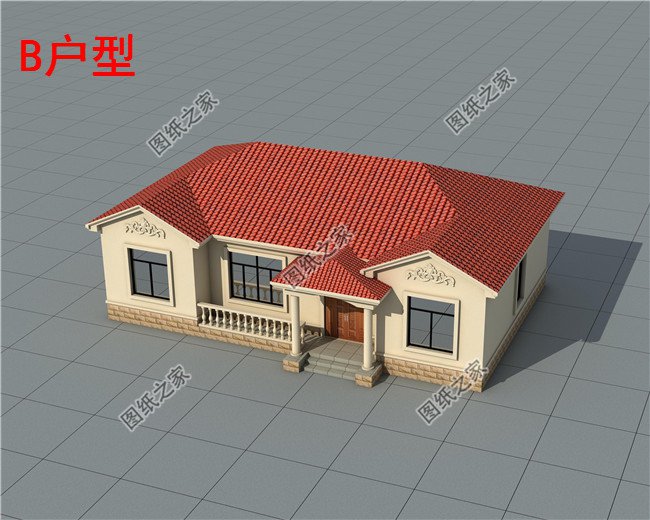 農(nóng)村一層別墅設(shè)計(jì)圖