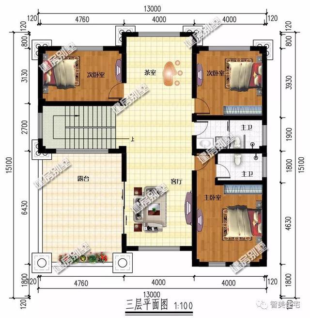 2棟帶架空層的自建房三層（四層）設(shè)計方案圖，看起來很高端