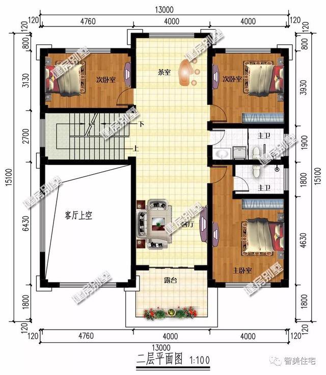 2棟帶架空層的自建房三層（四層）設(shè)計方案圖，看起來很高端