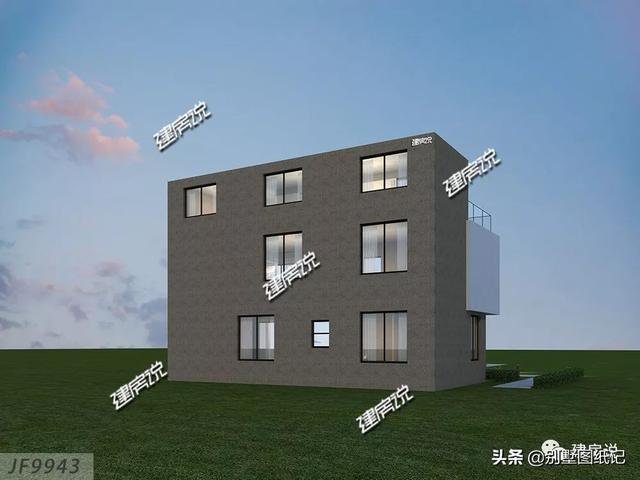 占地100平的超現(xiàn)代風(fēng)平頂別墅戶型方案圖，時(shí)尚不過時(shí)