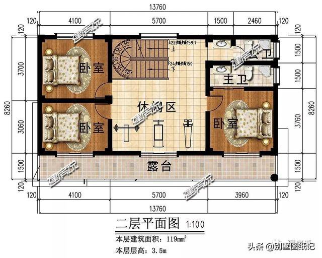 占地100平的超現(xiàn)代風(fēng)平頂別墅戶型方案圖，時(shí)尚不過時(shí)