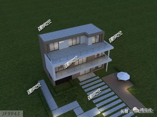 占地100平的超現(xiàn)代風(fēng)平頂別墅戶型方案圖，時(shí)尚不過時(shí)