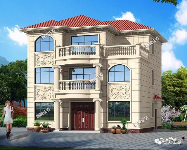 開間11-12米間的農村別墅設計圖，第二棟圖紙之家原創(chuàng)設計