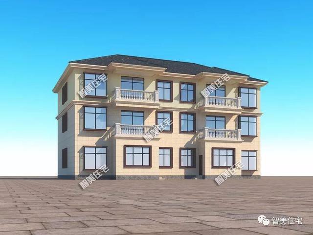 大廳共用的雙拼3層戶型別墅設(shè)計(jì)圖，兄弟倆一起住豪宅