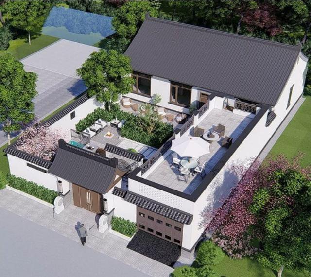 中式庭院別墅外觀效果圖大全，建一棟這樣的房子才叫有品位