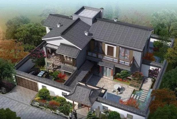 中式庭院別墅外觀效果圖大全，建一棟這樣的房子才叫有品位