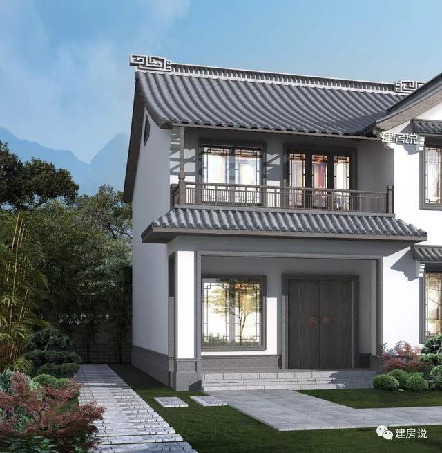 36萬建中式徽派二層小別墅，春賞花夏乘涼，秋賞月冬掃雪