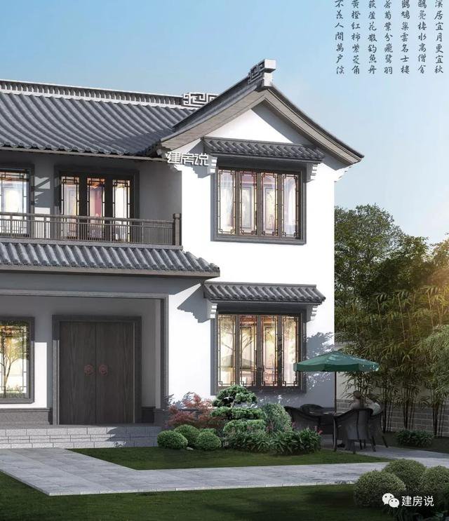 36萬建中式徽派二層小別墅，春賞花夏乘涼，秋賞月冬掃雪