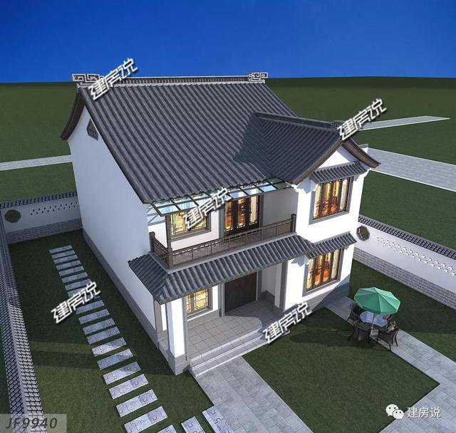 36萬建中式徽派二層小別墅，春賞花夏乘涼，秋賞月冬掃雪