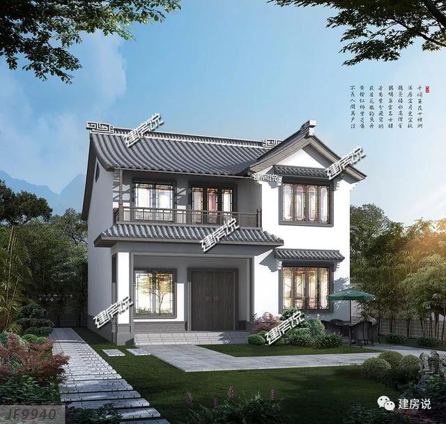 36萬建中式徽派二層小別墅，春賞花夏乘涼，秋賞月冬掃雪