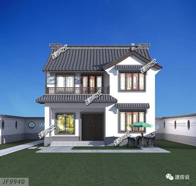 36萬建中式徽派二層小別墅，春賞花夏乘涼，秋賞月冬掃雪