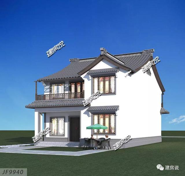 36萬建中式徽派二層小別墅，春賞花夏乘涼，秋賞月冬掃雪