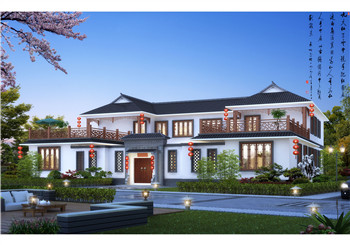 農(nóng)村自建超漂亮中式四合院別墅設(shè)計(jì)圖，22X25米