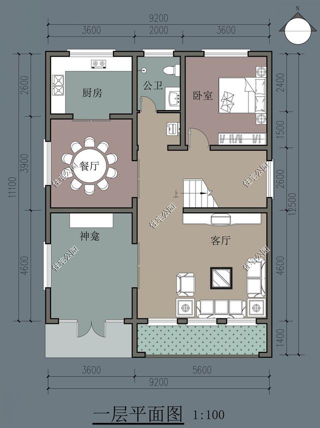 造價25萬~30萬簡約現代風二層新農村住宅圖，好看實用