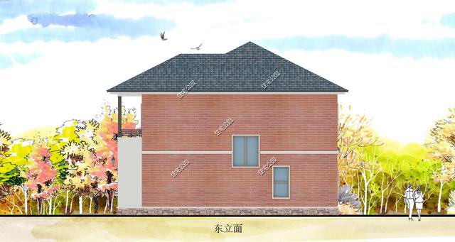 造價25萬~30萬簡約現代風二層新農村住宅圖，好看實用