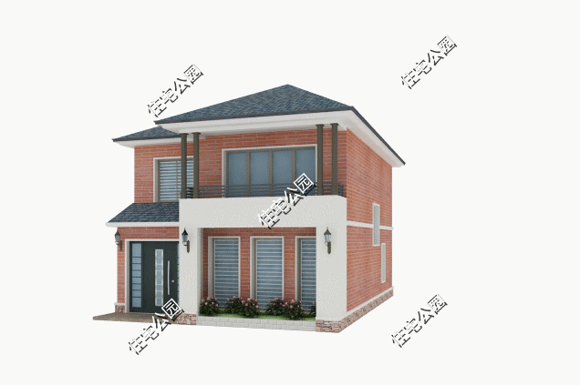 造價25萬~30萬簡約現代風二層新農村住宅圖，好看實用