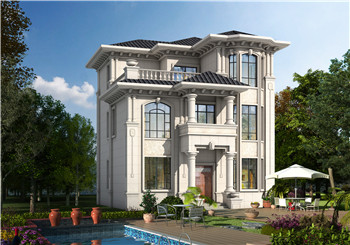 農(nóng)村三層別墅新款圖片及戶(hù)型設(shè)計(jì)圖紙大全，110平簡(jiǎn)歐風(fēng)格