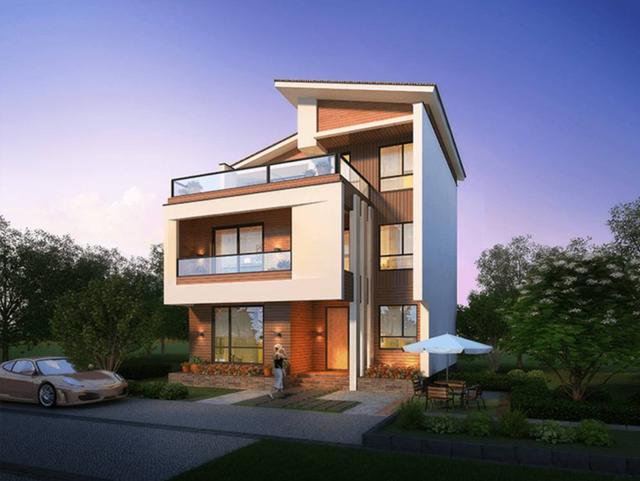 10乘10米左右現(xiàn)代風(fēng)三層自建房戶型設(shè)計方案圖，年輕人肯定喜歡