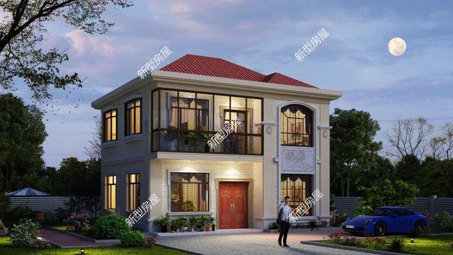 6套二層小洋樓設(shè)計(jì)戶型圖及外觀效果圖，都是新款設(shè)計(jì)出圖