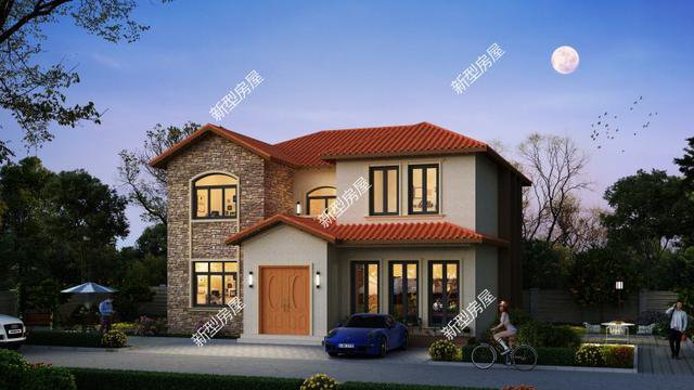 6套二層小洋樓設(shè)計(jì)戶型圖及外觀效果圖，都是新款設(shè)計(jì)出圖