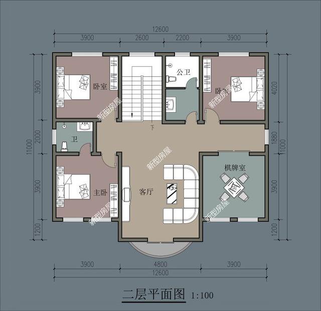 6套二層小洋樓設(shè)計(jì)戶型圖及外觀效果圖，都是新款設(shè)計(jì)出圖