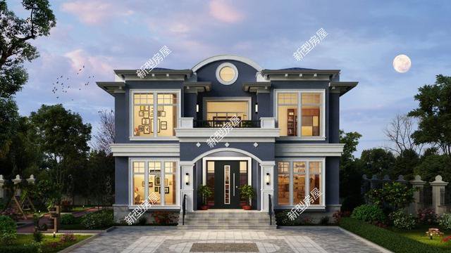 6套二層小洋樓設(shè)計(jì)戶型圖及外觀效果圖，都是新款設(shè)計(jì)出圖