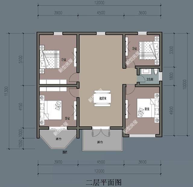 6套二層小洋樓設(shè)計(jì)戶型圖及外觀效果圖，都是新款設(shè)計(jì)出圖