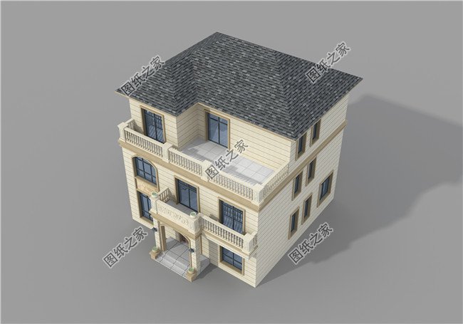 120平方米新農(nóng)村三層房屋設(shè)計圖，含全套CAD設(shè)計圖紙