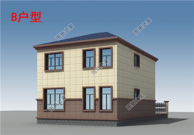 現(xiàn)代時尚簡約二層農(nóng)村自建別墅