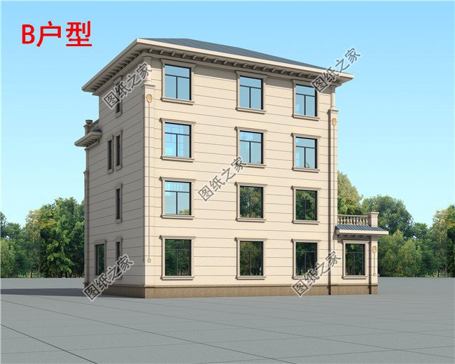 四層簡單新農(nóng)村房屋設(shè)計(jì)圖紙，造價(jià)低，適合農(nóng)村自建