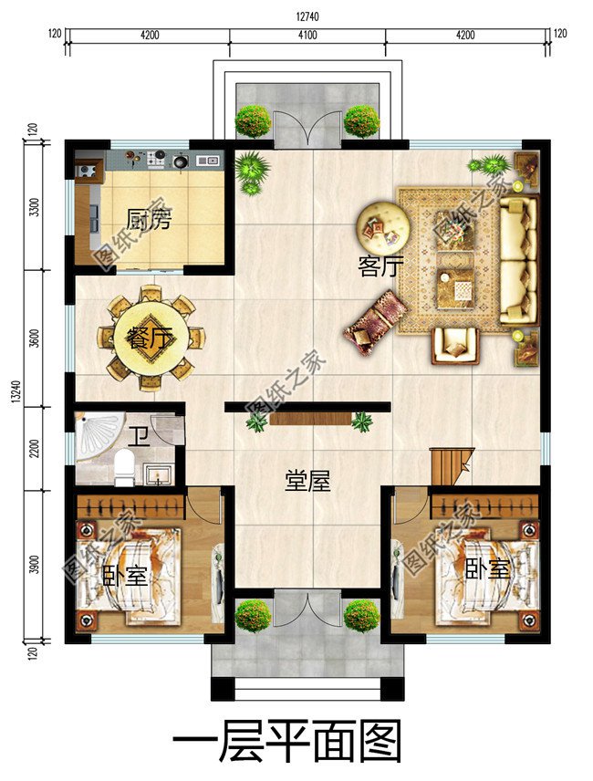 三間三層房子設(shè)計(jì)圖，高端三層樓房設(shè)計(jì)圖，三層兩個(gè)大露臺(tái)