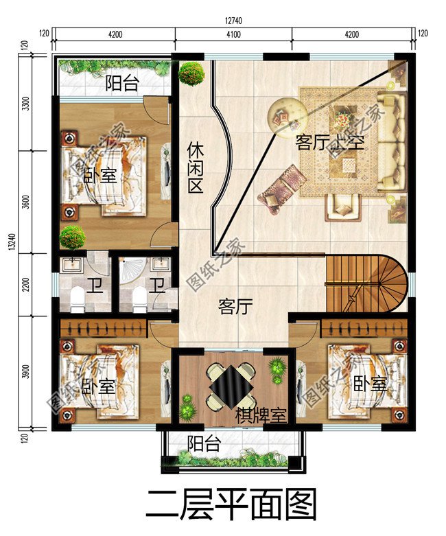 三間三層房子設(shè)計(jì)圖，高端三層樓房設(shè)計(jì)圖，三層兩個(gè)大露臺(tái)