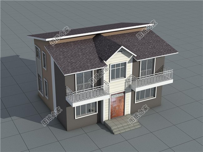 115平方米新農村帶閣樓二層小別墅設計圖紙帶外觀圖