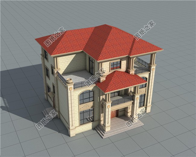 三層歐式別墅設計圖紙及效果圖大全，外型美觀時尚